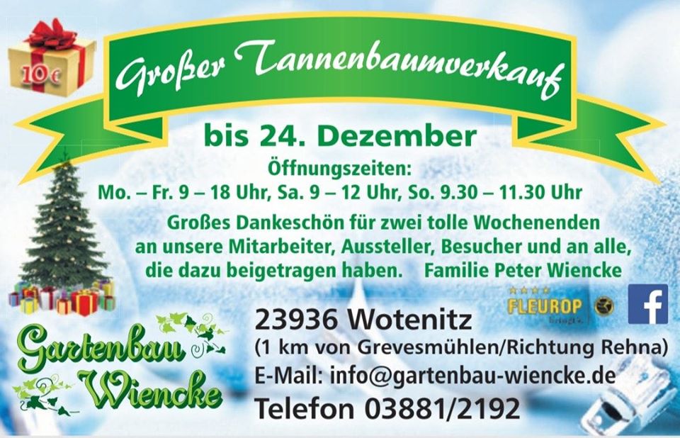 Verkauf von Weihnachtsbäumen